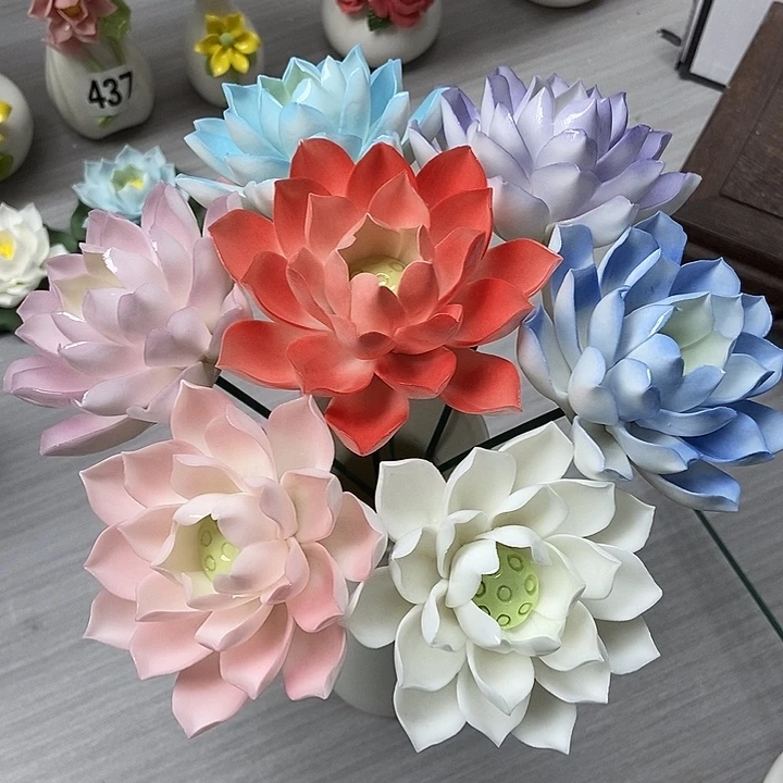 安****陶瓷纯手工捏花设计