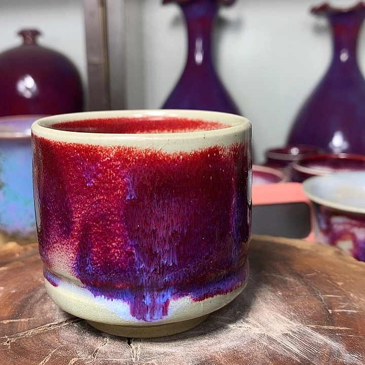 钧瓷杯子，纯手工制作钧瓷杯子