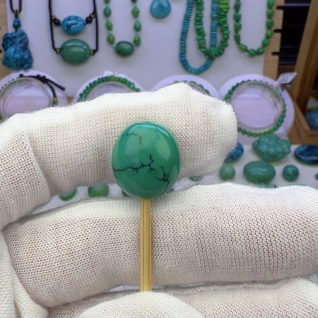 菜籽绿扁珠吊坠13.2mm兰