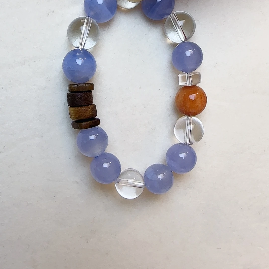 水晶手链未镶嵌淡**蓝