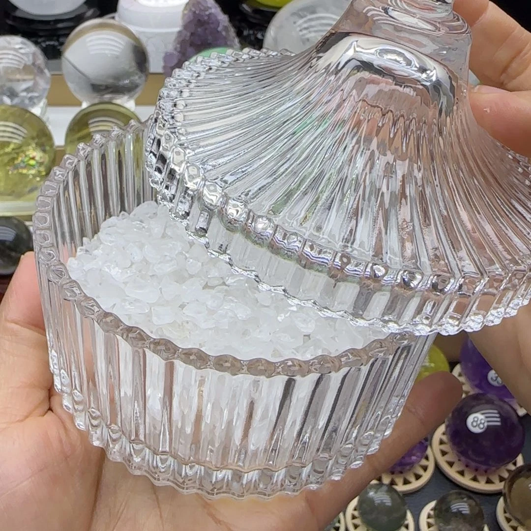 珠宝半成品水晶未镶嵌玻璃缸+白水晶