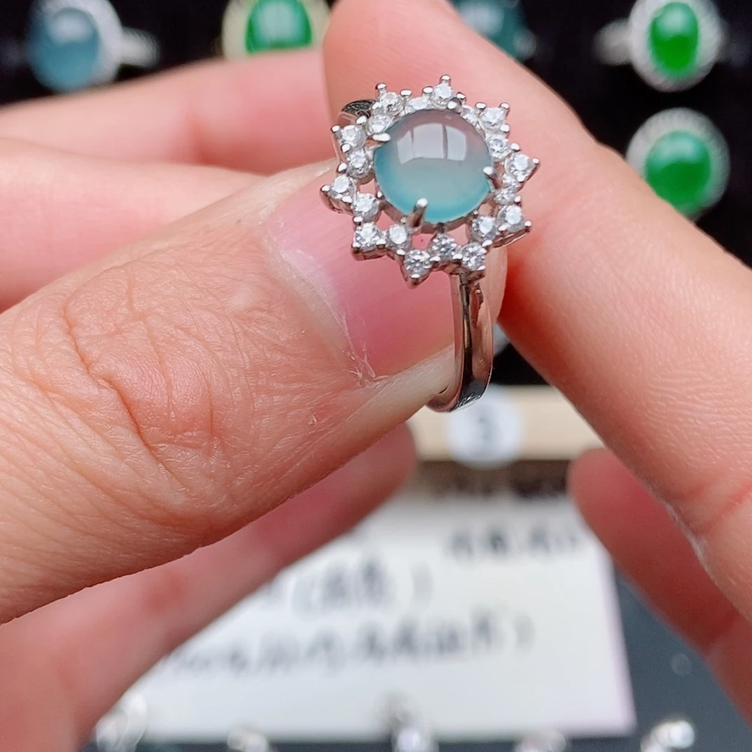 翡翠戒指银S925镶嵌87554558