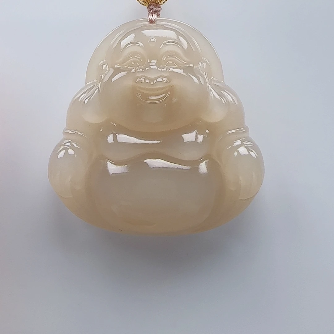 吊坠(赠链)18K金镶嵌和田玉40