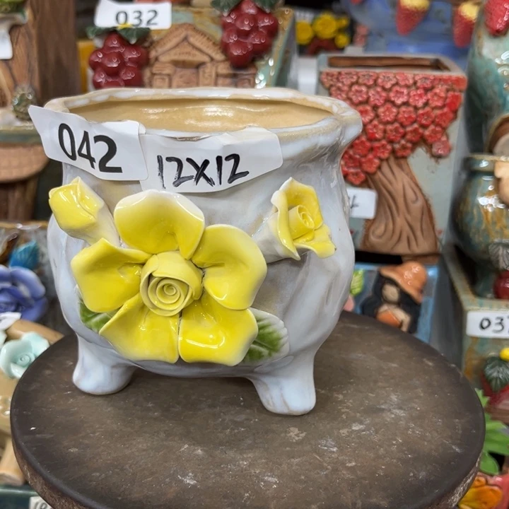 紫砂花盆粗陶材质多肉花盆