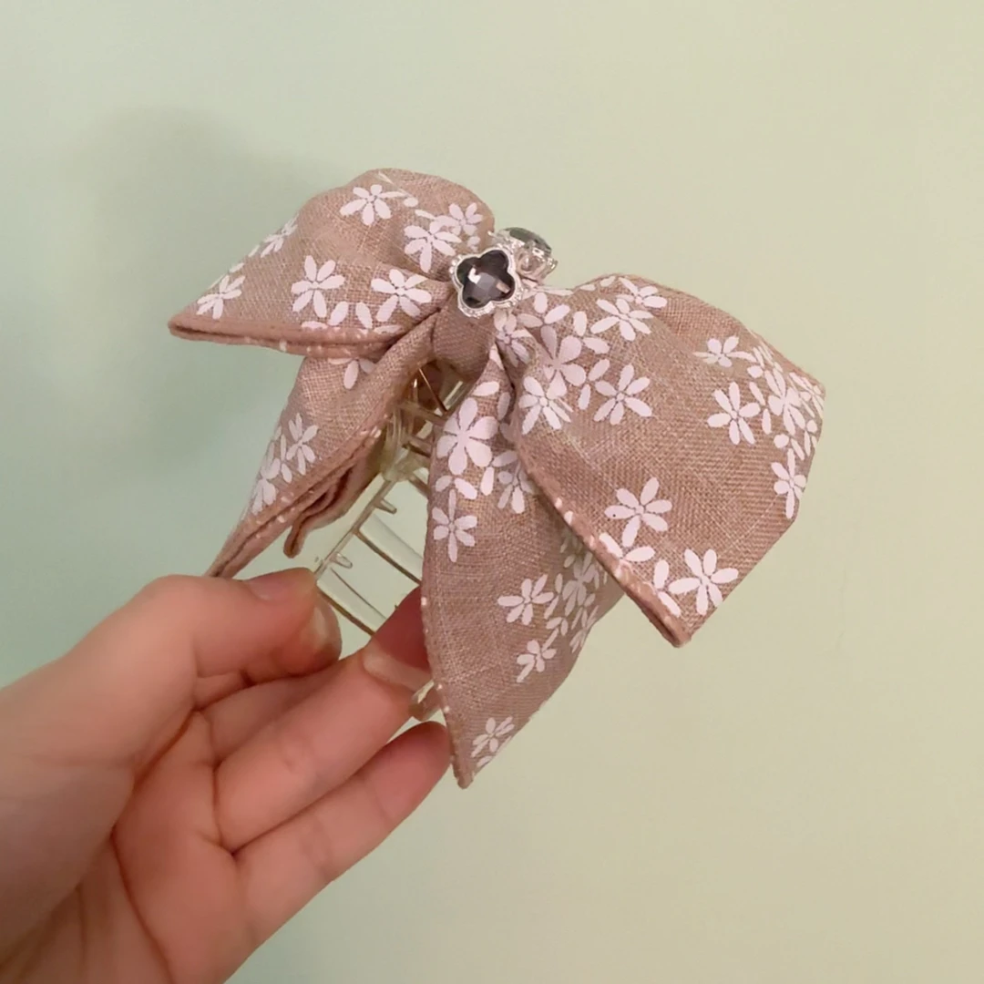 8公分小花束印花抓夹