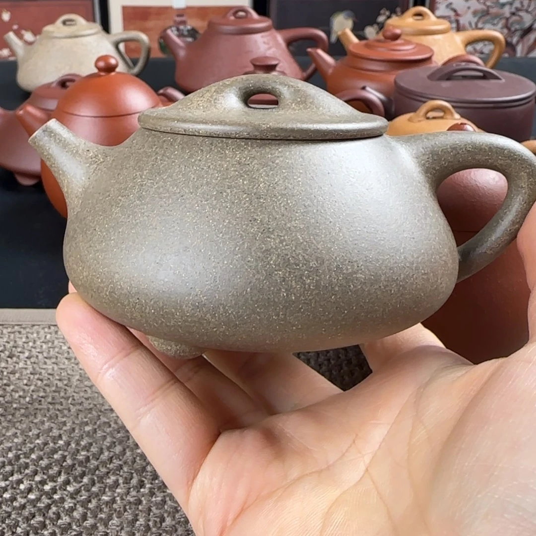 青***灯紫砂茶壶微瑕景舟