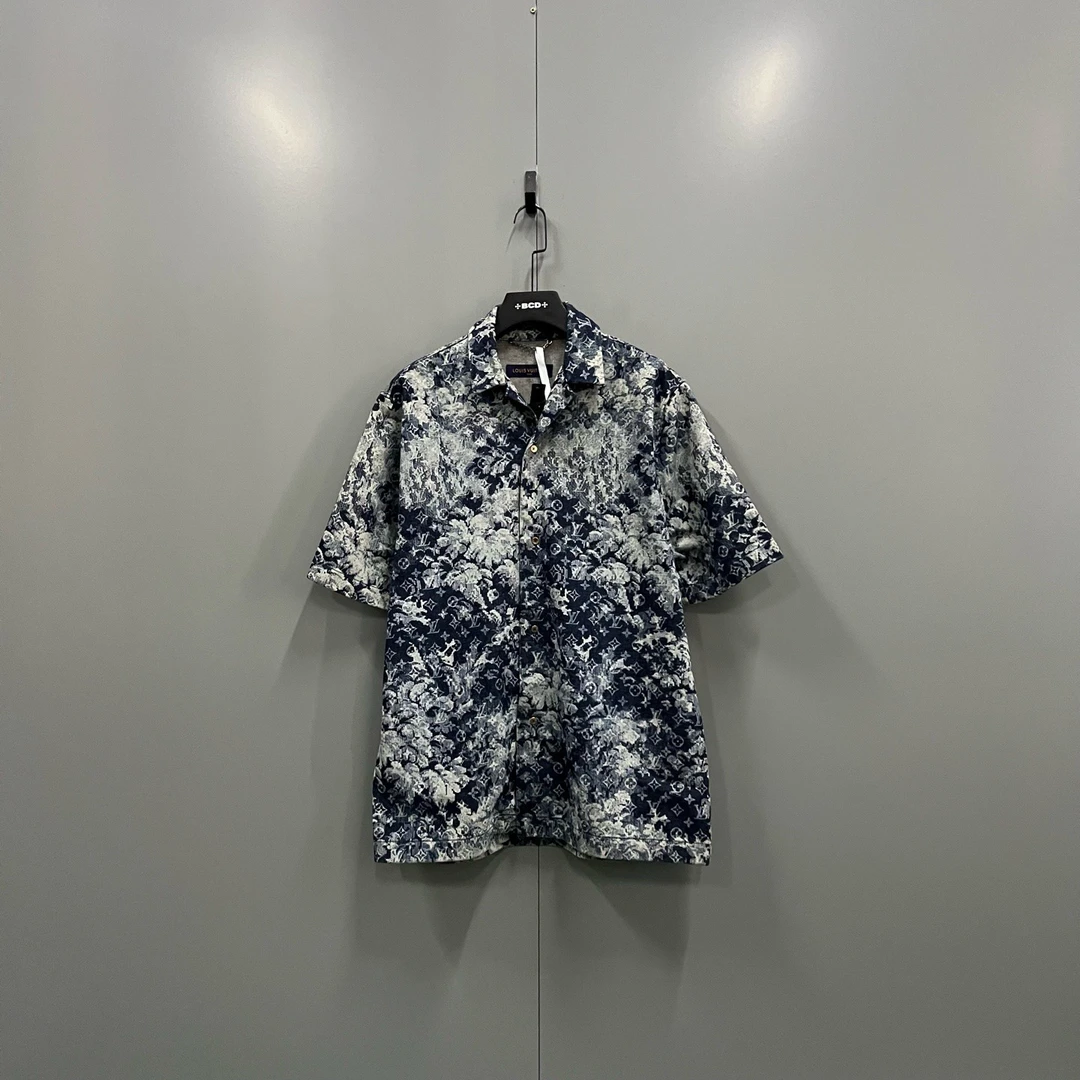 99新 LouisVuitton/路易威登 楠8 lv 扎染短袖衬衫 M码 013189