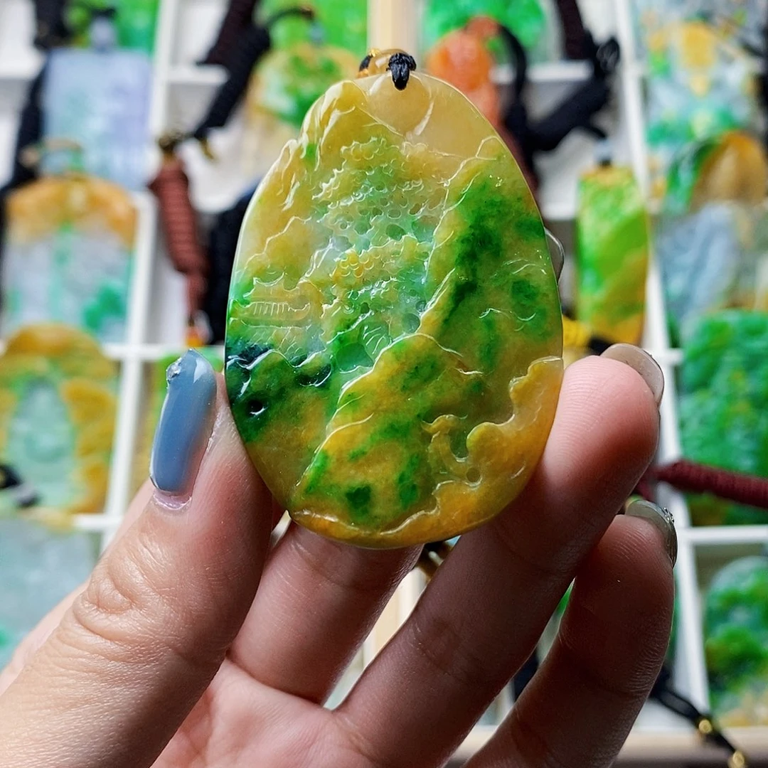 颈饰未镶嵌翡翠翡翠A货