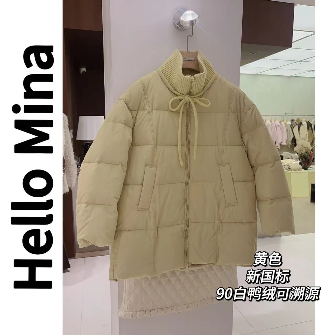 5570韩系新款针织领羽绒服外套