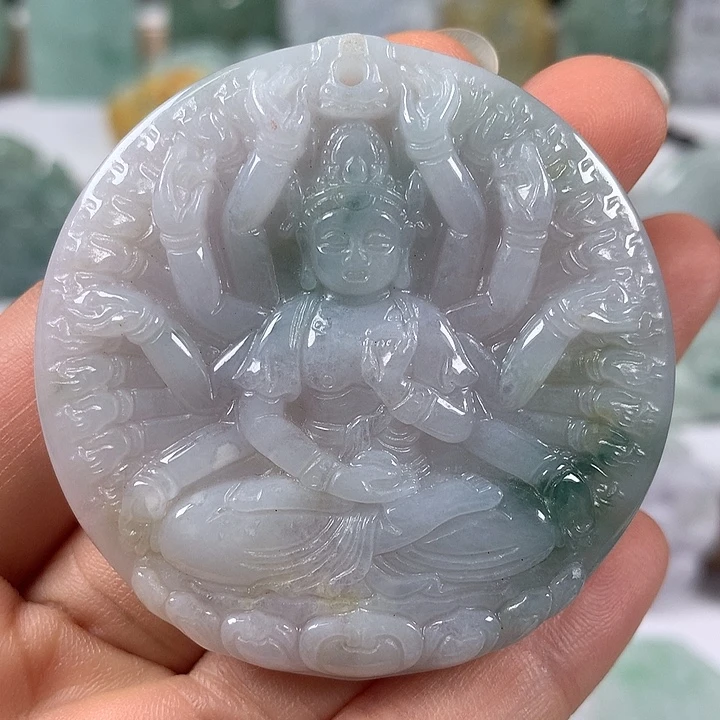 翡翠未镶嵌颈饰千手观音福利多彩颜色福利