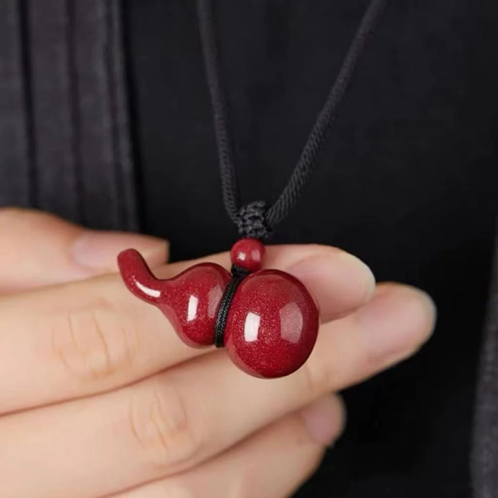 非金属布艺吊坠 小静折扣~E359A  葫芦可调节吊坠项链