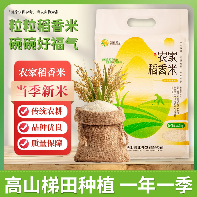 园礼稻乡2025新米高山梯田种植猫牙米香米现磨新鲜口感清香大米