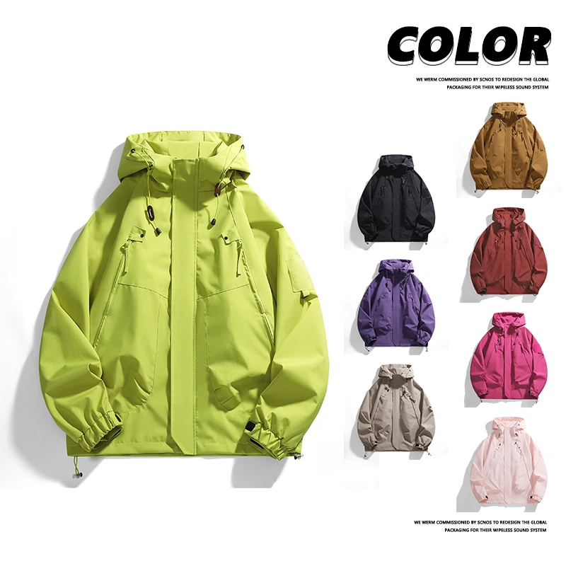 【发货快】2025春秋季情侣运动百搭外套户外防水宽松连帽夹克J90