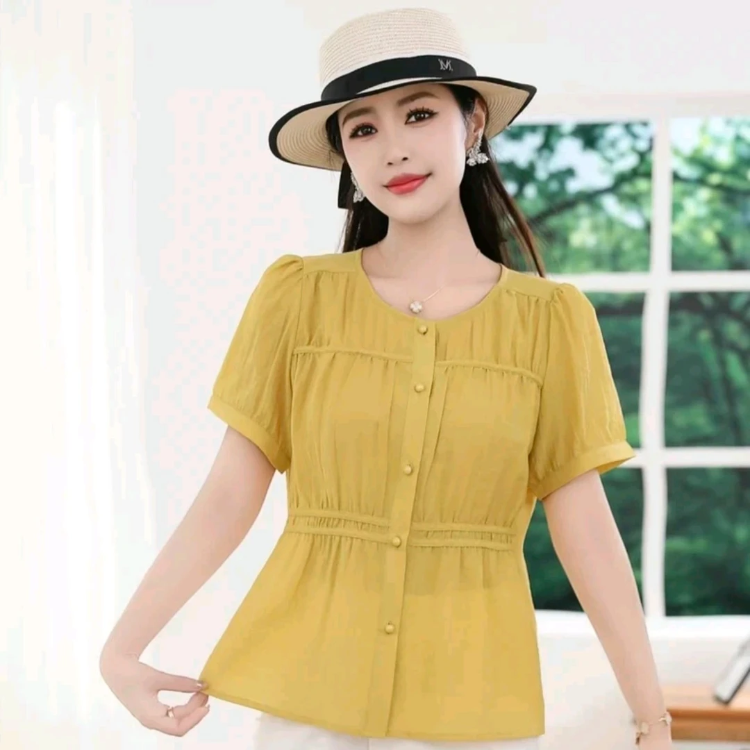 精选时尚气质百搭潮流减龄显瘦亮肤遮肚子款衬衣小衫