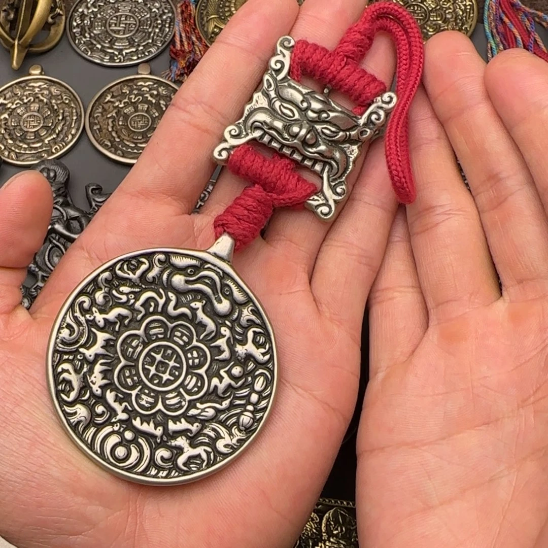 老铜九宫牌吊坠喜欢的来