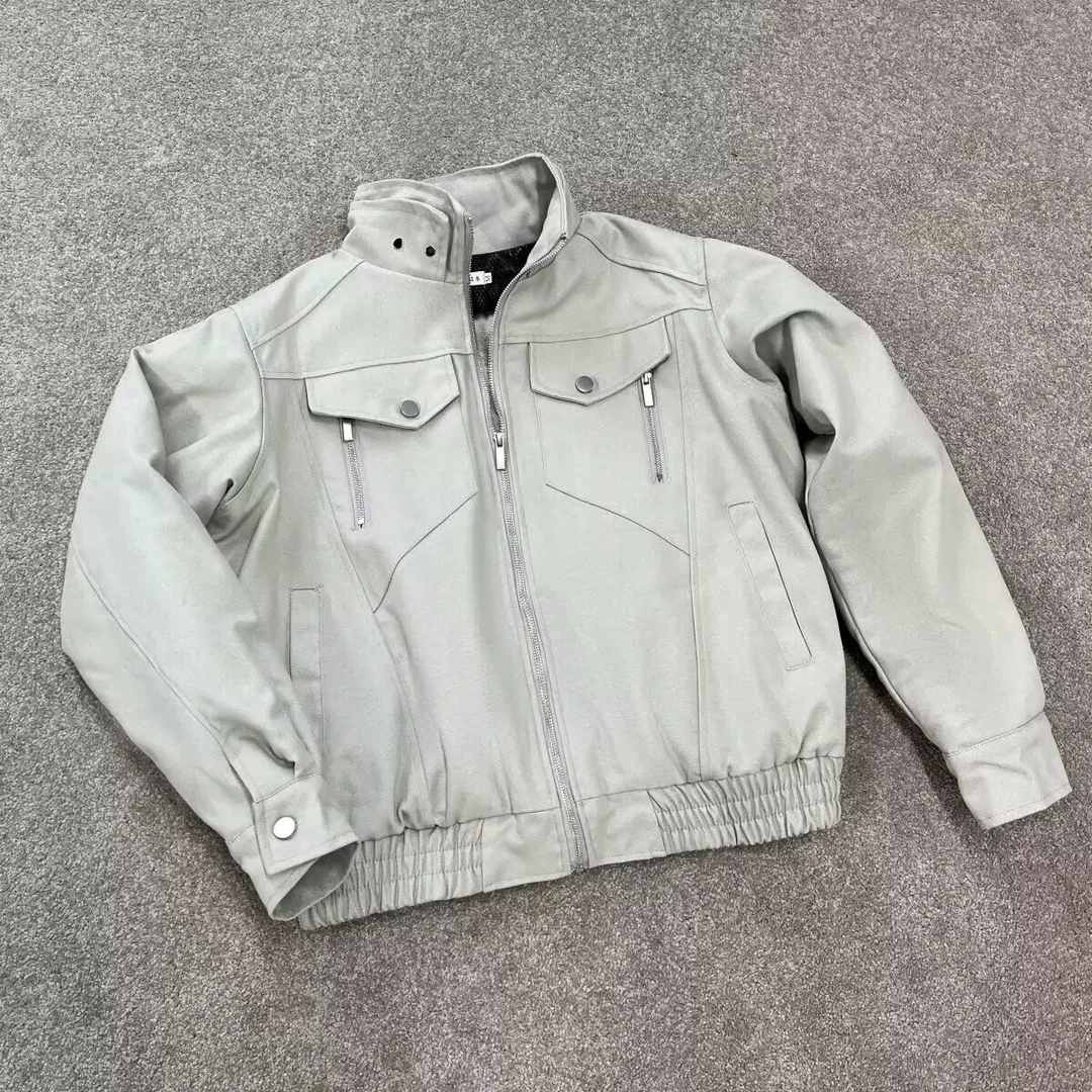 【逗逗】蛇年座山蟒重磅帆布短款春秋季男女夹克复古8818cleanfit