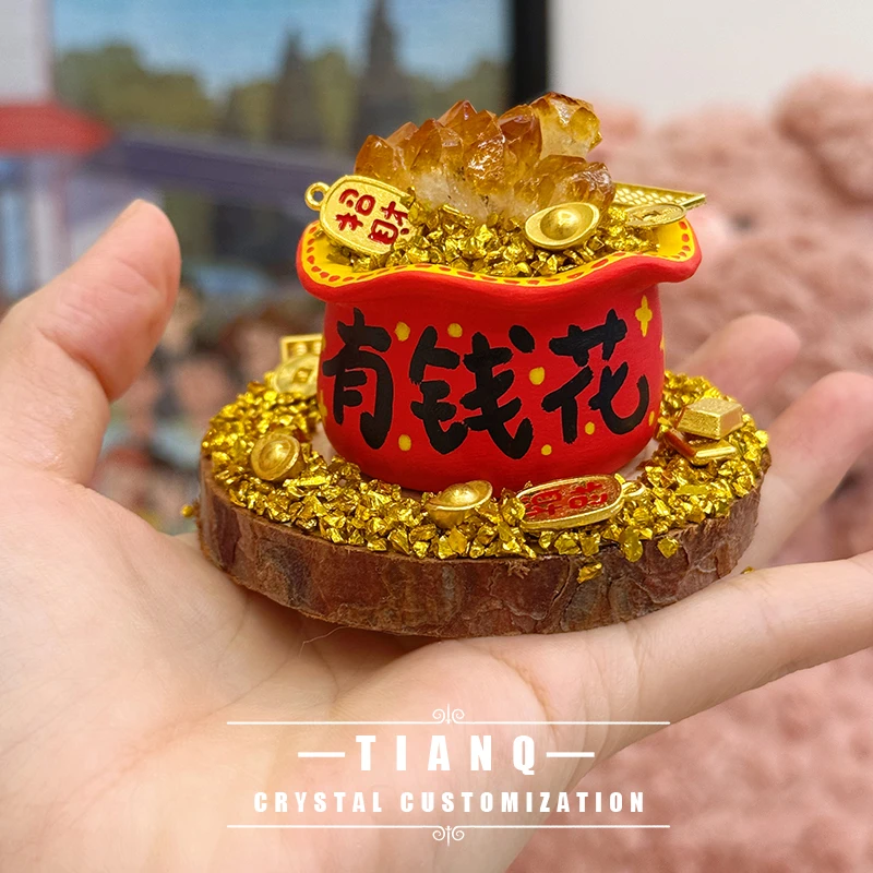 来财钱袋子桌面摆件（中号）