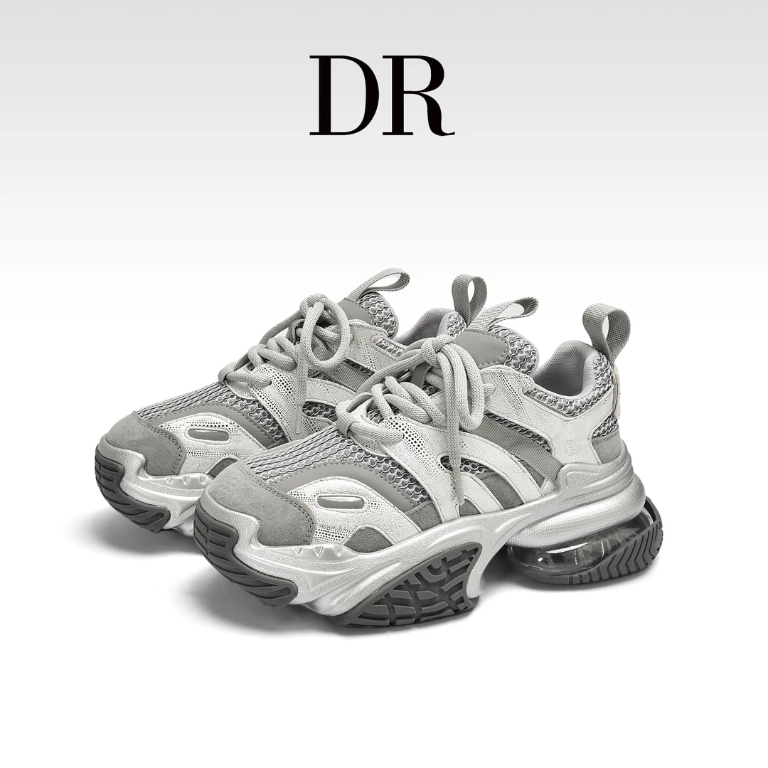 【DR专柜正品】厚底增高老爹鞋女2025秋冬新款百搭网面运动休闲鞋潮