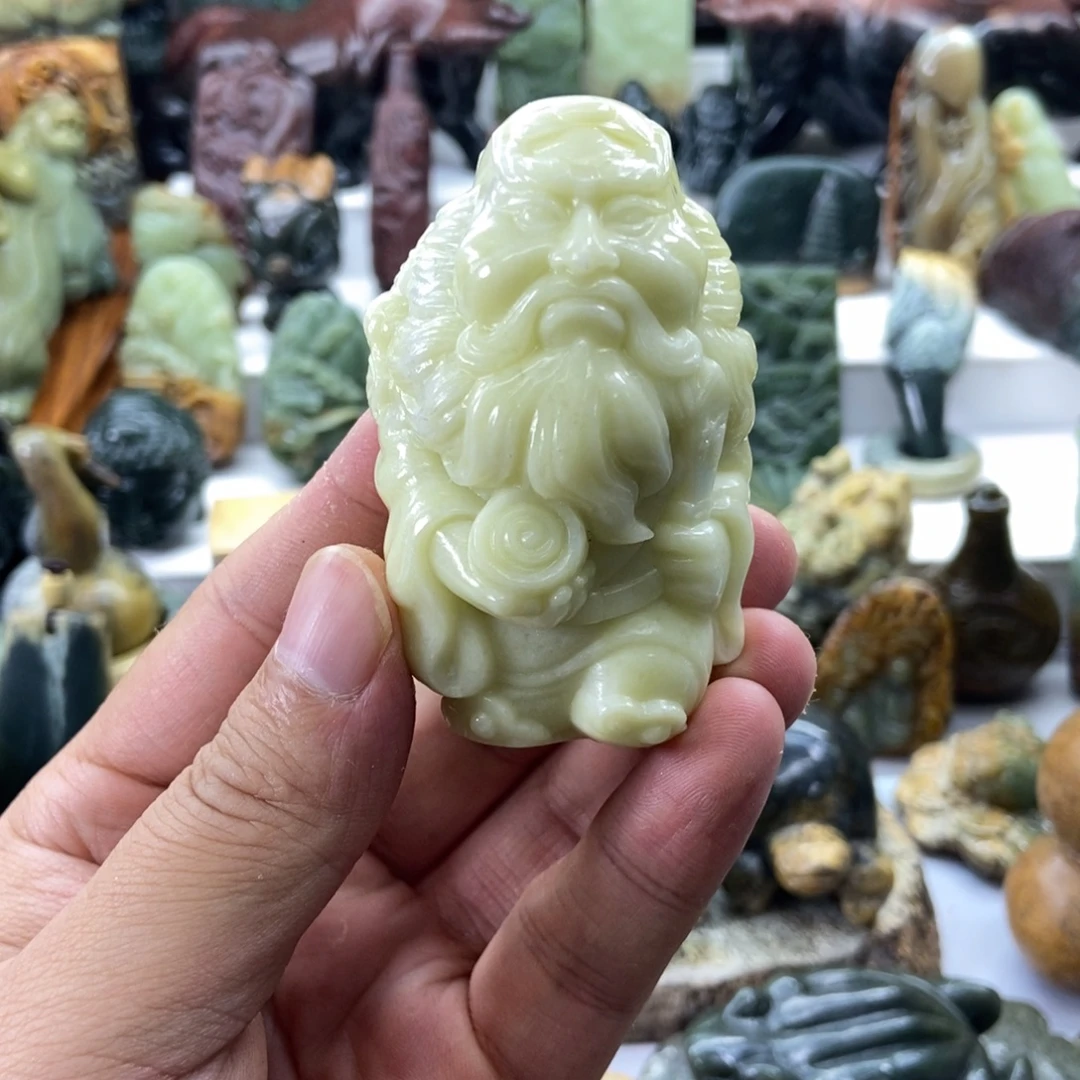 未镶嵌蛇纹石玉手把