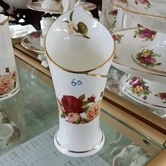 新疆西藏包邮骨质瓷金秋玫瑰手工刮金火炬筷子筒