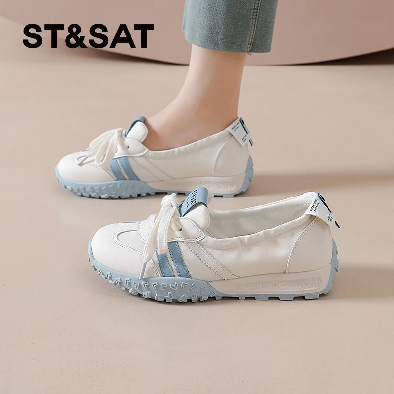 星期六厚底德训鞋女士2025夏季时尚休闲鞋休闲小白鞋阿甘女鞋网红