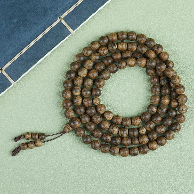 汇安菩萨棋软丝沉香36克8mm手串多圈 梅子果酸带奇韵 正区天然