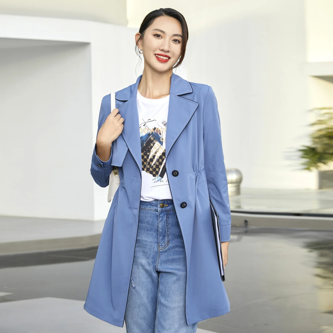 【婷婷专属】时尚气质修身百搭中长款风衣外套2025年秋季新款