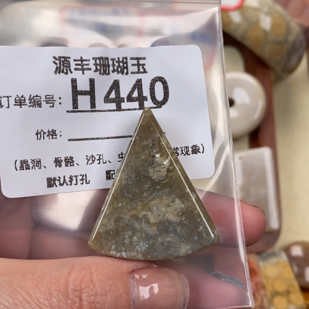 硅化玉颈饰未镶嵌依*，
