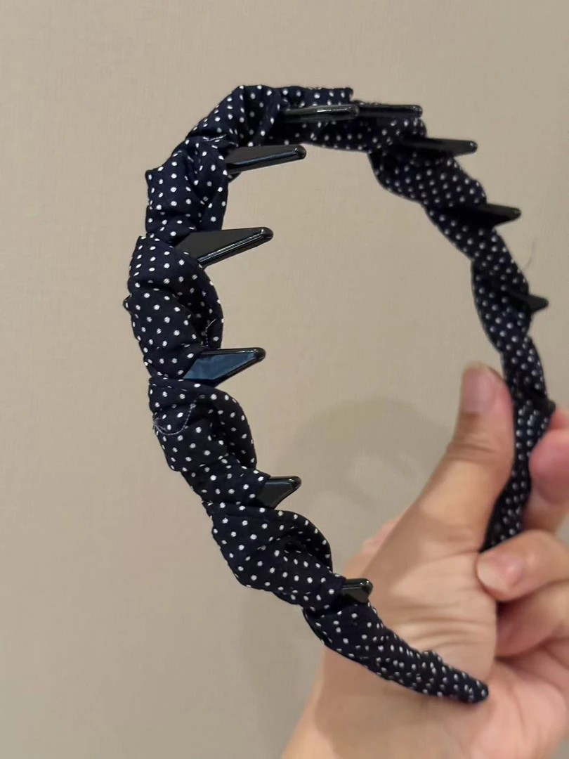 chalan 新款时尚百搭舒适休闲披肩 发卡波点发箍25FJ0714