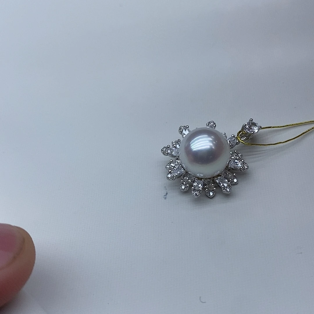 海水珍珠颈饰银S925镶嵌