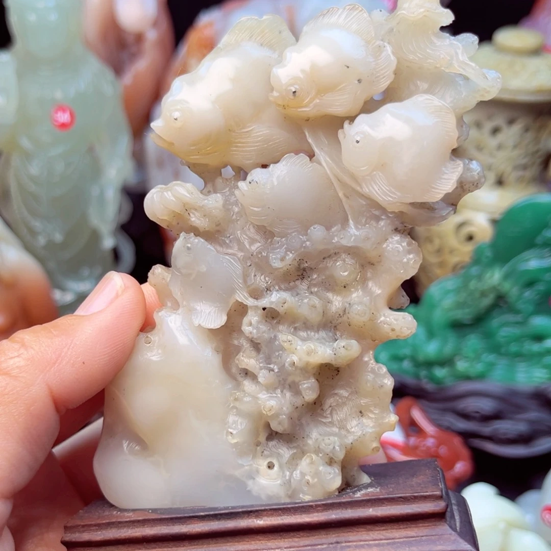 寿山石海底世界摆件