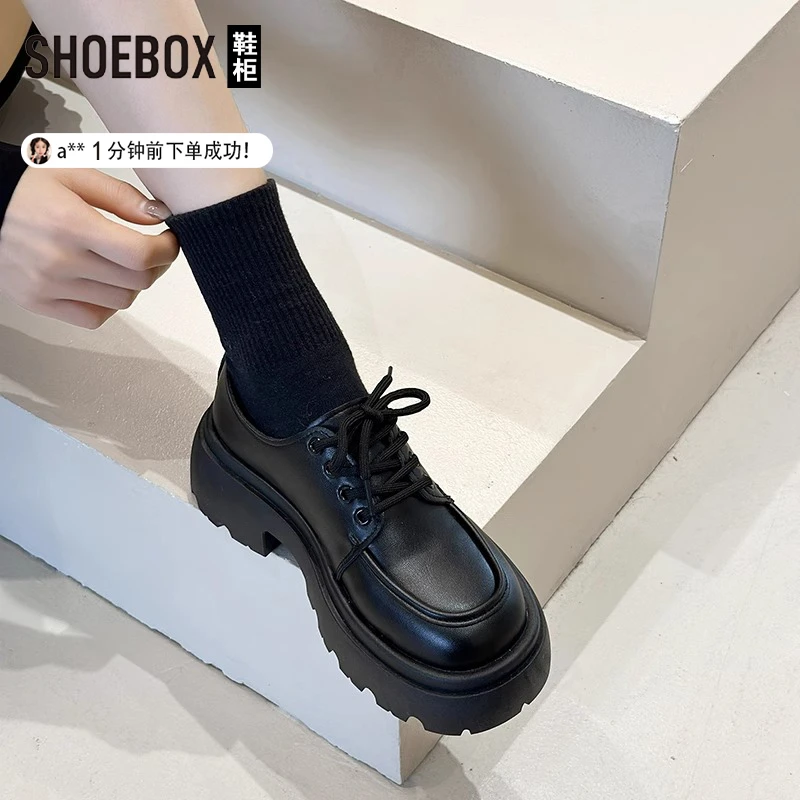 达芙妮集团旗下英伦风小皮鞋女2025秋季新款复古单鞋子百搭乐福鞋