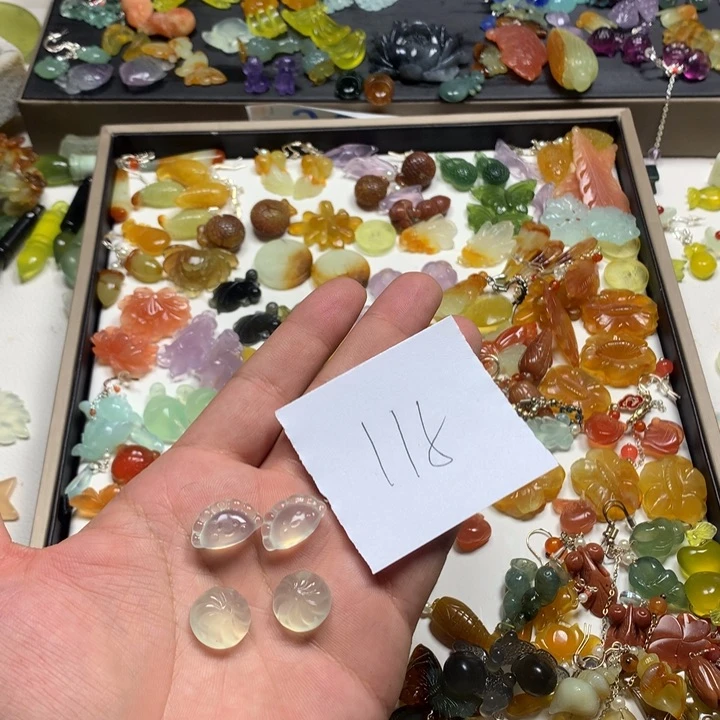 蛇纹石玉合金耳钉?****?