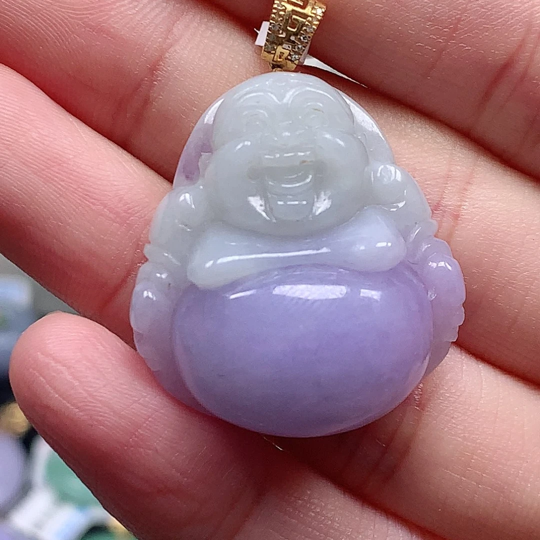 颈饰18K金镶嵌翡翠翡翠吊坠