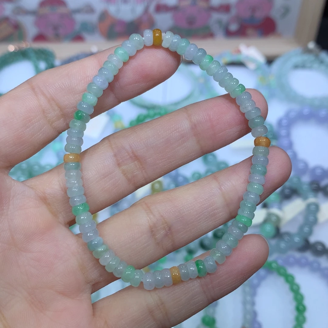 翡翠未镶嵌手链天然