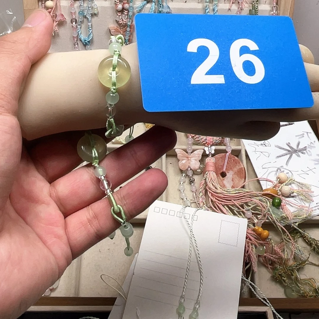 蛇纹石玉合金颈饰