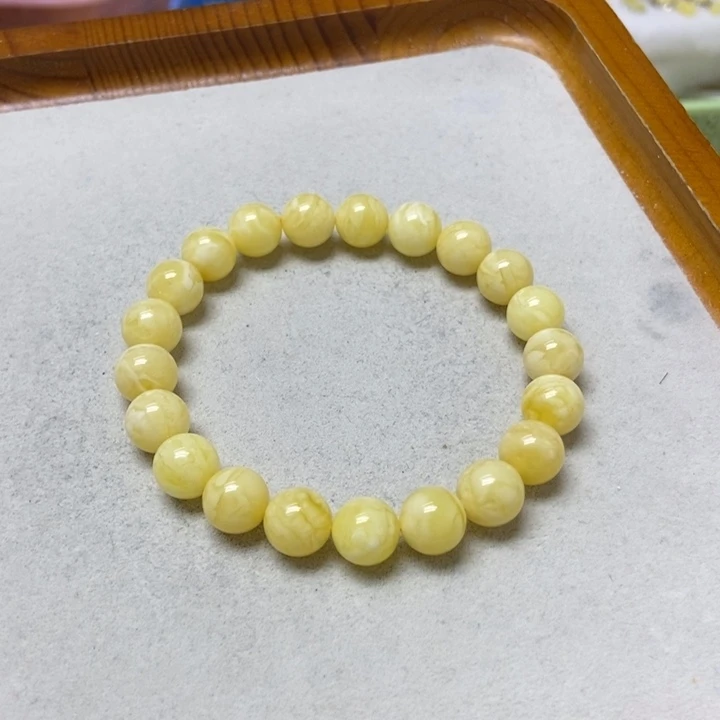 蜜蜡未镶嵌裸石手串