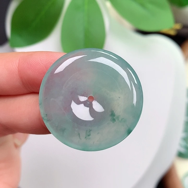 颈饰未镶嵌翡翠平安扣 29.5x5.3mm