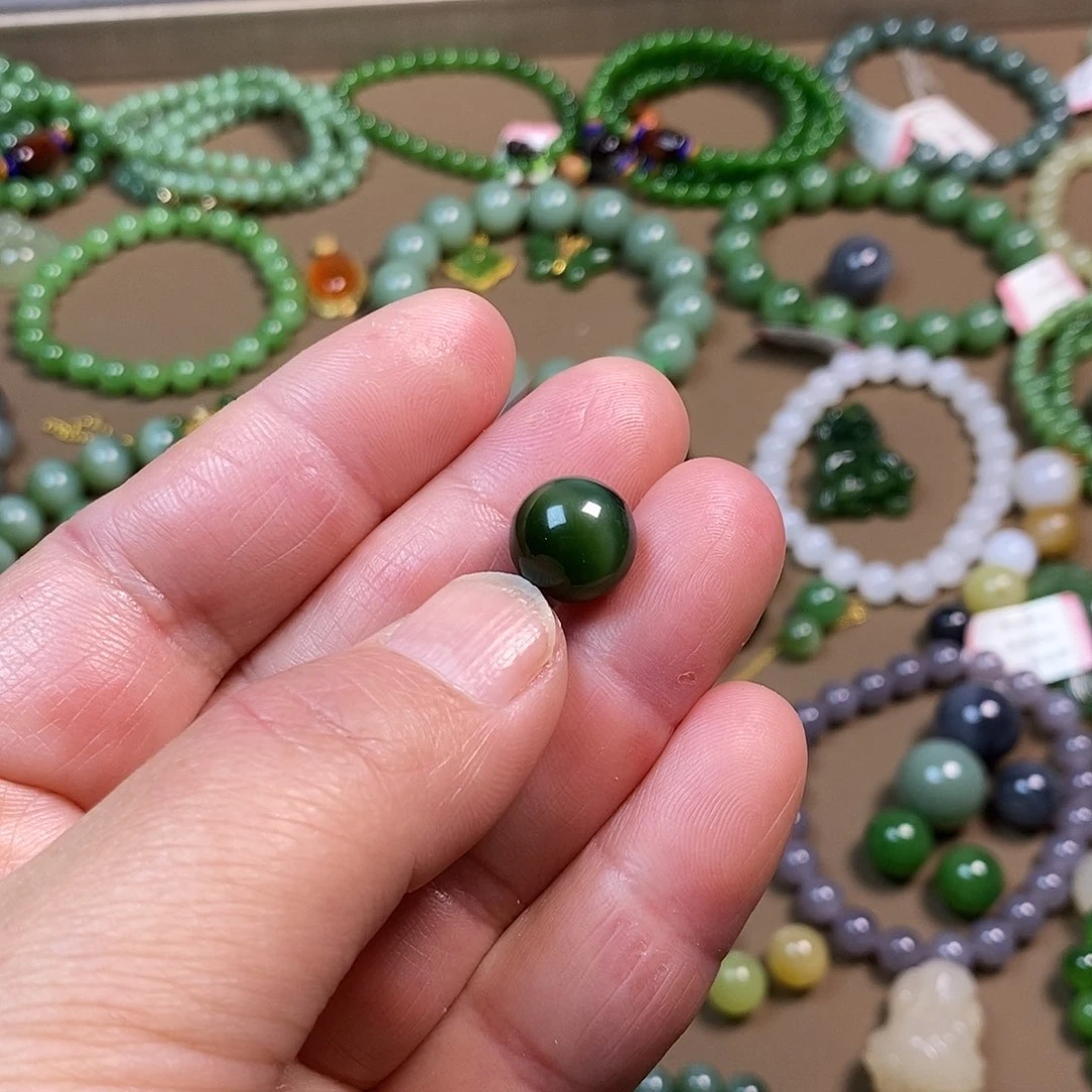 和田玉12mm珠子未镶嵌