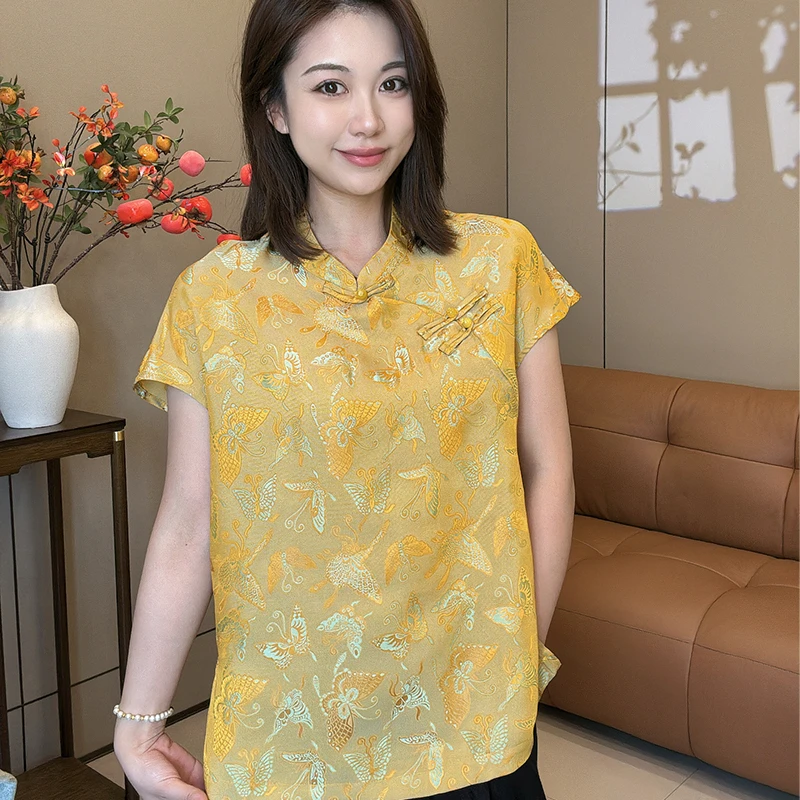 新中式国风女装短款上衣夏季2025新款薄款时尚宽松显瘦百搭61731