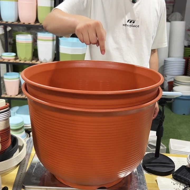 矮陶口36高25砖红色2只无托