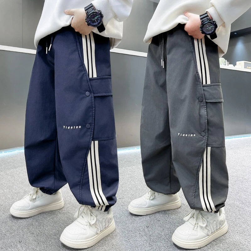 男童休闲工装裤春秋款2025新款中大童宽松百搭男孩裤子裤子男童