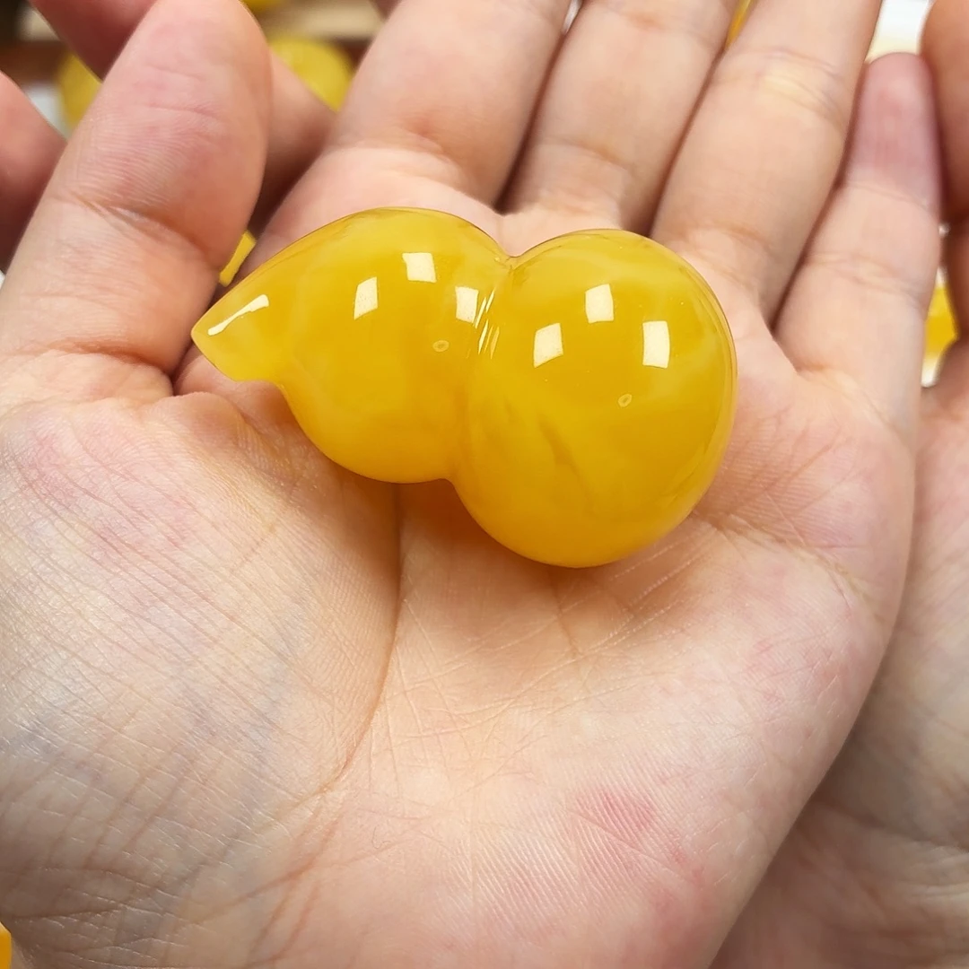 蜜蜡颈饰未镶嵌焦皮妖花葫芦