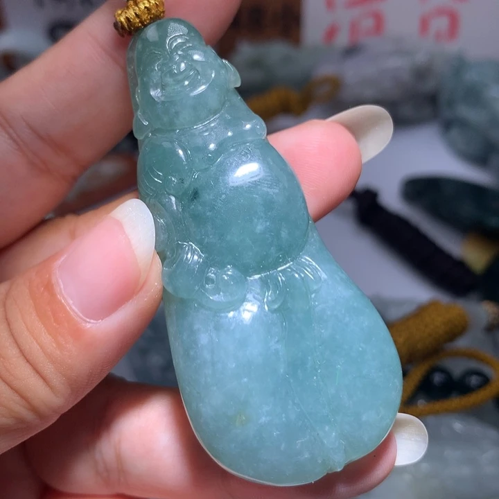 翡翠未镶嵌颈饰保真天然A货翡翠