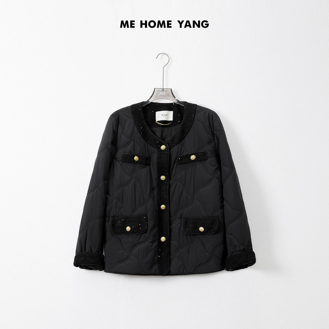 ME【夜幕星空棉服】轻奢极简百搭时尚通勤设计款棉服MEQA1747