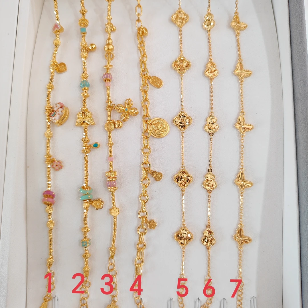 足金999夏日手链闪闪女士手链