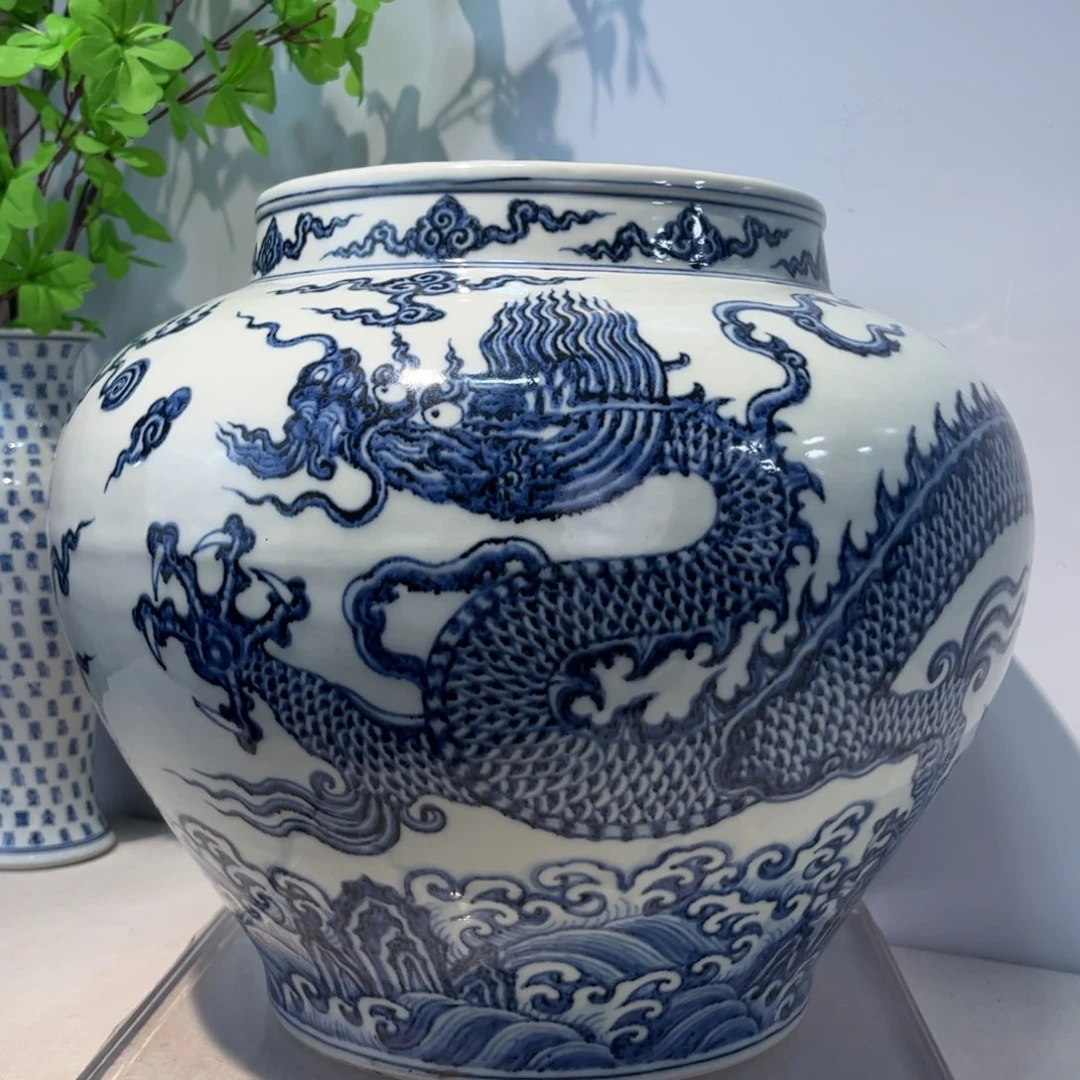 中***饰摆件瓷器工艺品摆件青花