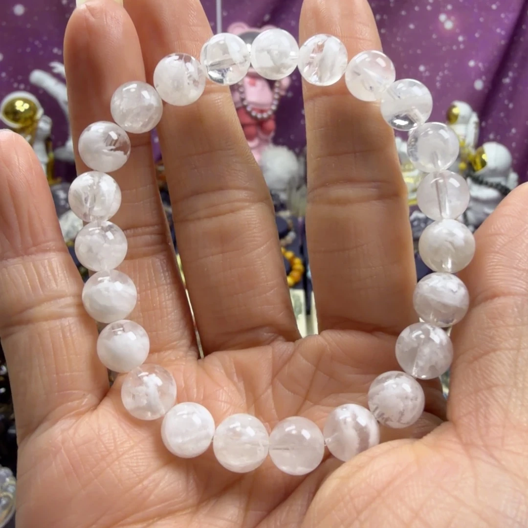 手串未镶嵌水晶雪花幽灵水晶手串