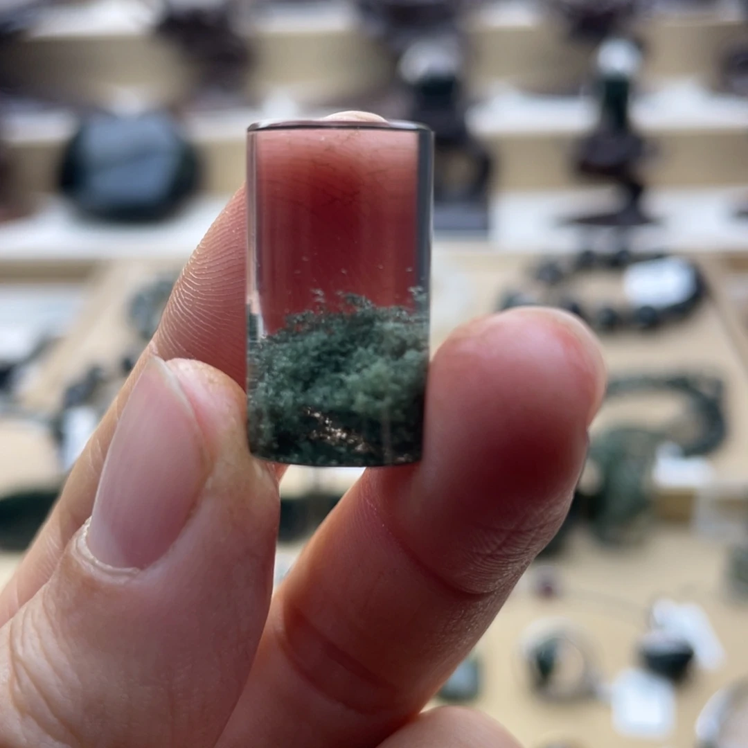水晶颈饰未镶嵌绿幽灵聚宝盆柱子