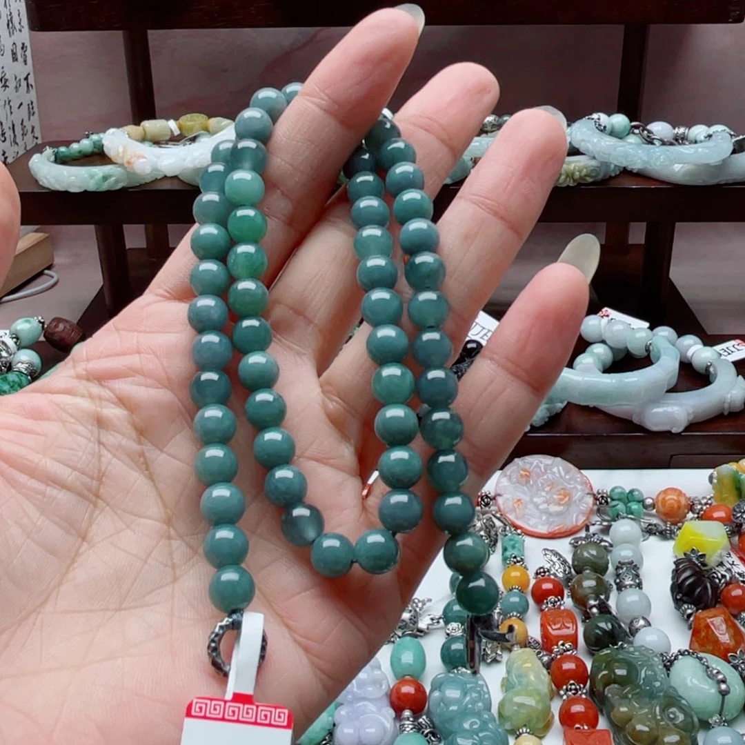翡翠未镶嵌手链百搭链